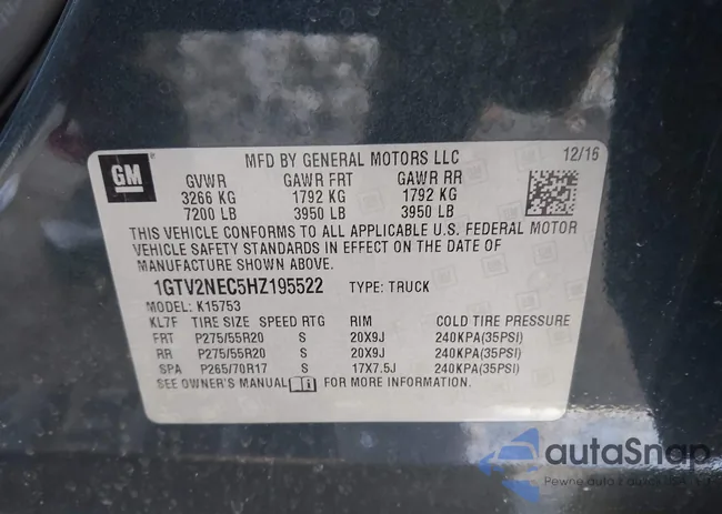 1GTV2NEC5HZ195522: 44085776