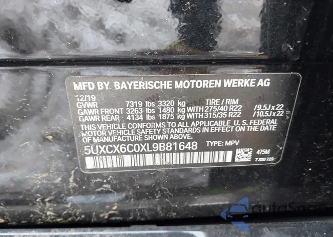 5UXCX6C0XL9B81648: 44085797