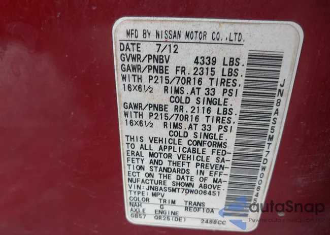 JN8AS5MT7DW006451: 44085798