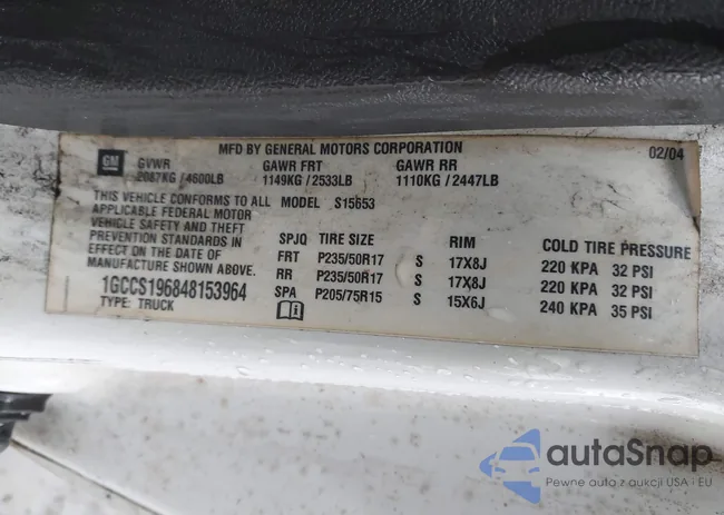 1GCCS196848153964: 44085822