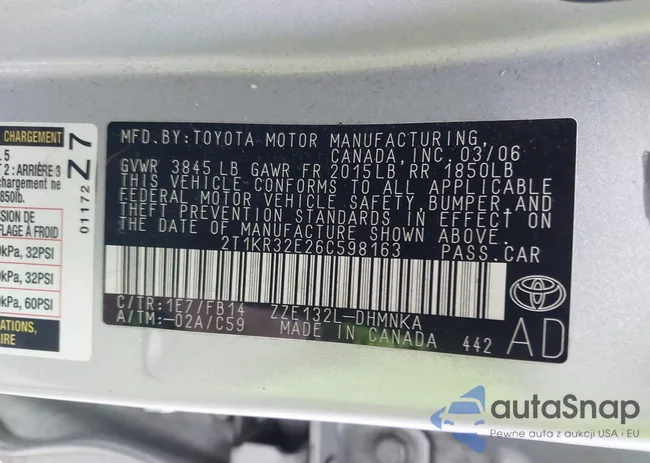 2T1KR32E26C598163: 44085870