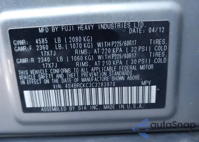 4S4BRCKC3C3283970: 44085886