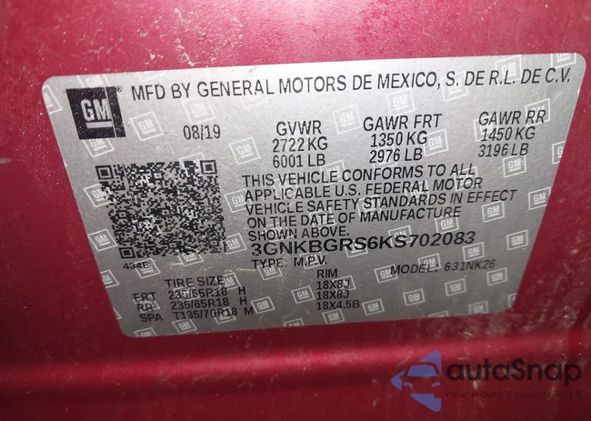 3GNKBGRS6KS702083: 44085962