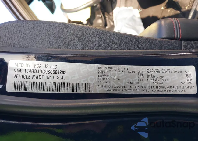 1C4RDJDG9SC504282: 44085993