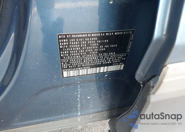 3VV3B7AX4KM075555: 44086084