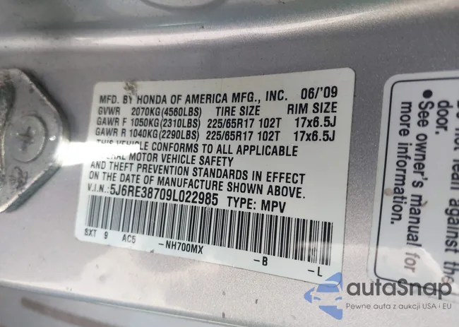 5J6RE38709L022985: 44086086