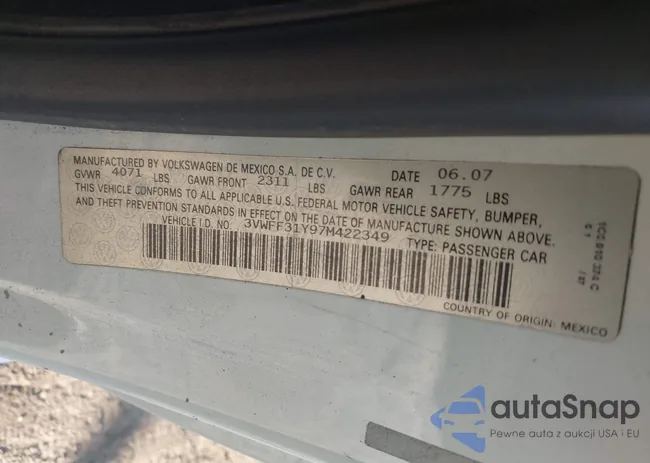 3VWFF31Y97M422349: 44086138