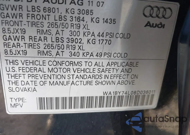 WA1BY74L08D036011: 44085258