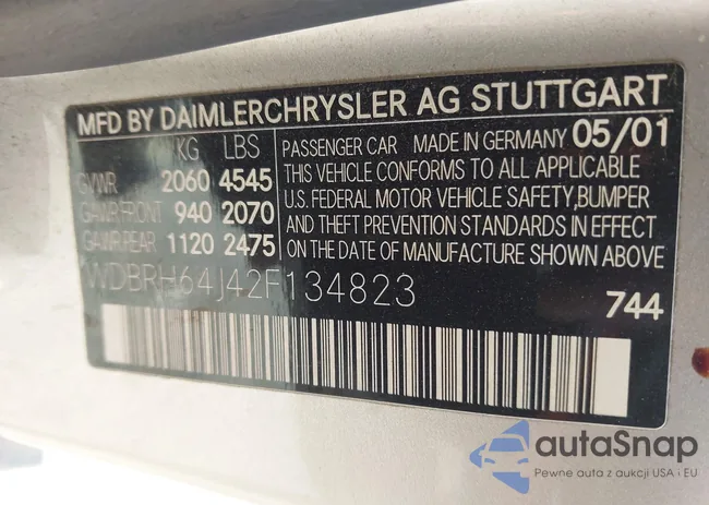 WDBRH64J42F134823: 44085277