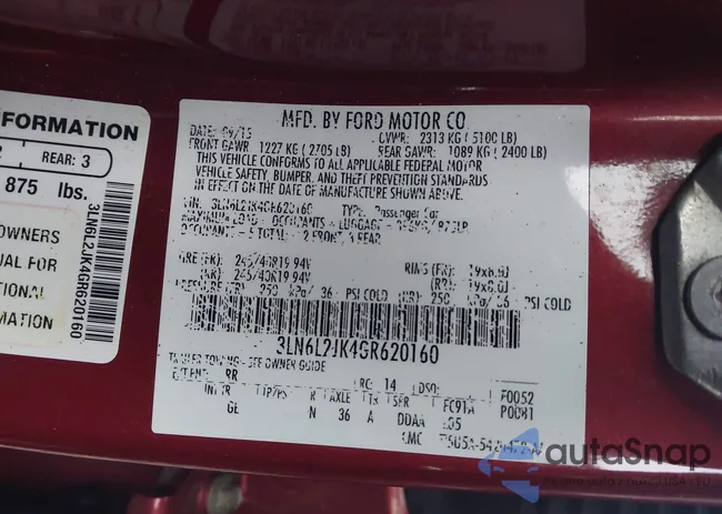 3LN6L2JK4GR620160: 44085305