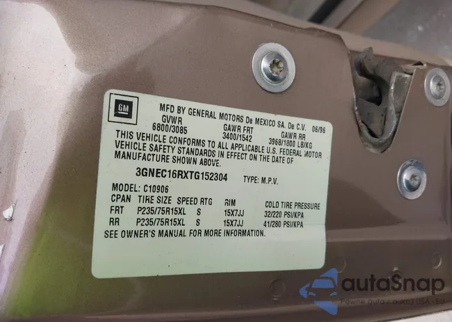 3GNEC16RXTG152304: 44085360