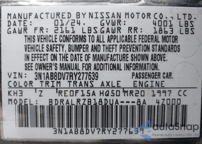 3N1AB8DV7RY277639: 44085427