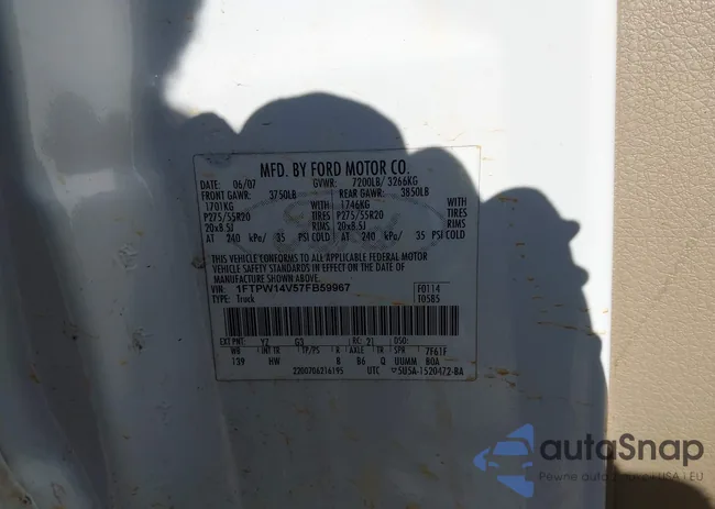 1FTPW14V57FB59967: 44085449