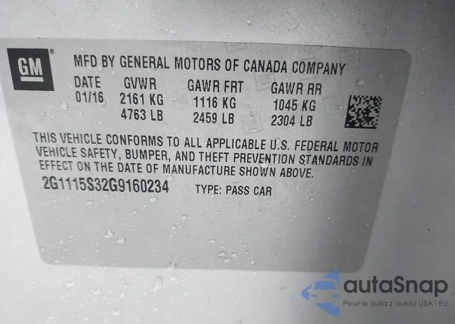 2G1115S32G9160234: 44085482