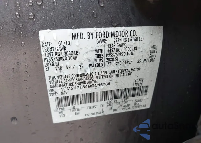 1FM5K7F84DGC16786: 44085533