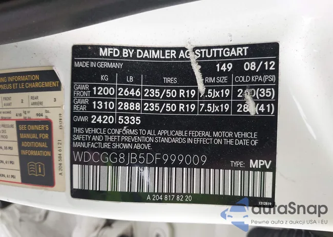 WDCGG8JB5DF999009: 44086565