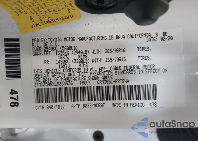 3TMCZ5ANXLM334936: 44086568