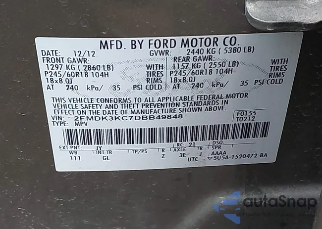 2FMDK3KC7DBB49848: 44086569