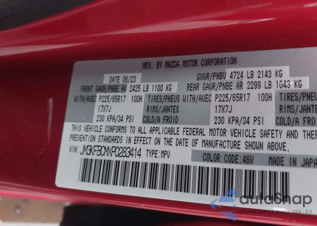 JM3KFBCMXP0283414: 44086622