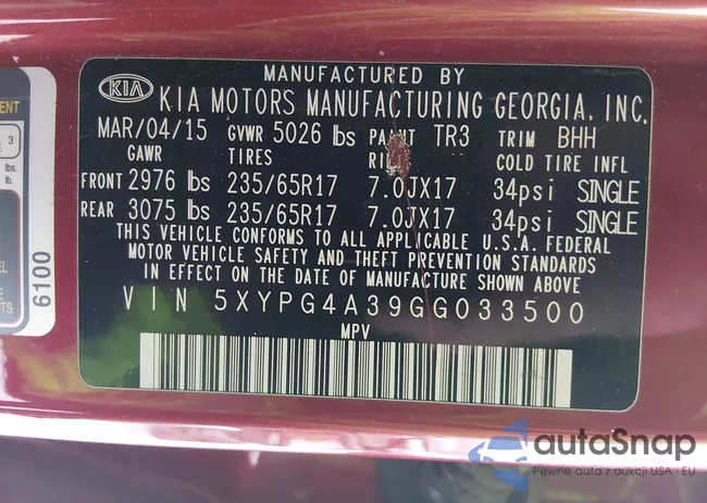 5XYPG4A39GG033500: 44086625