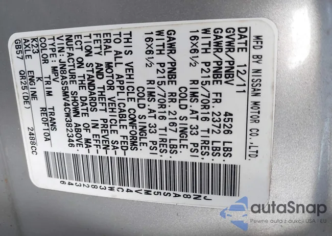 JN8AS5MV4CW382346: 44086770