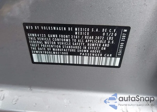 3VWEB7BU8LM021900: 44086781