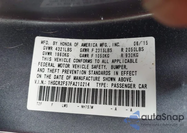 1HGCR2F57FA210214: 44086813