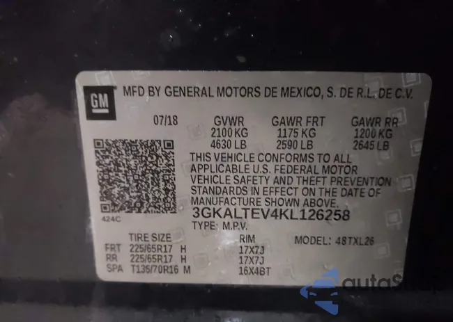 3GKALTEV4KL126258: 44086871