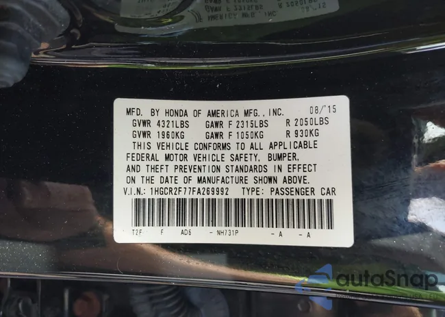 1HGCR2F77FA269992: 44086881