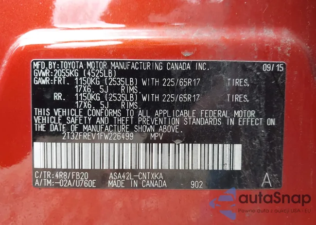 2T3ZFREV1FW226499: 44086938