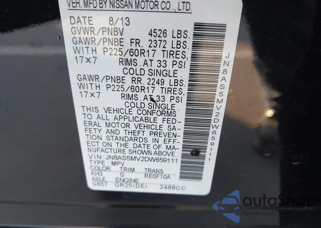 JN8AS5MV2DW659111: 44087079