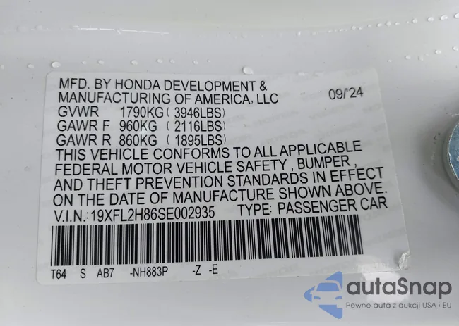 19XFL2H86SE002935: 44087094