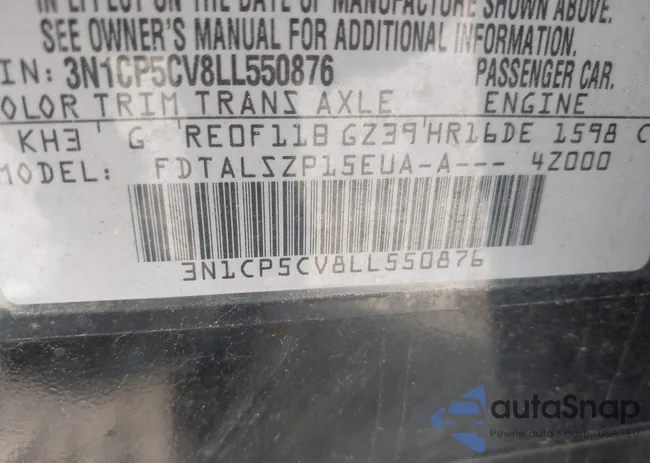 3N1CP5CV8LL550876: 44087112