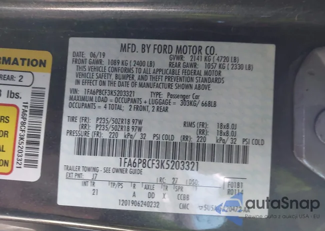 1FA6P8CF3K5203321: 44086222