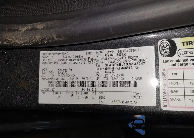 3FADP4BJ1KM143247: 44086403