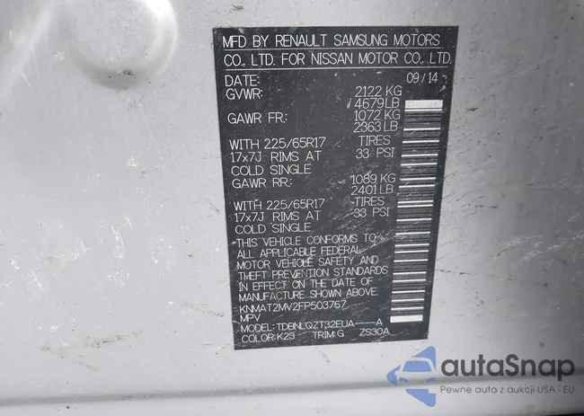 KNMAT2MV2FP503767: 44086483