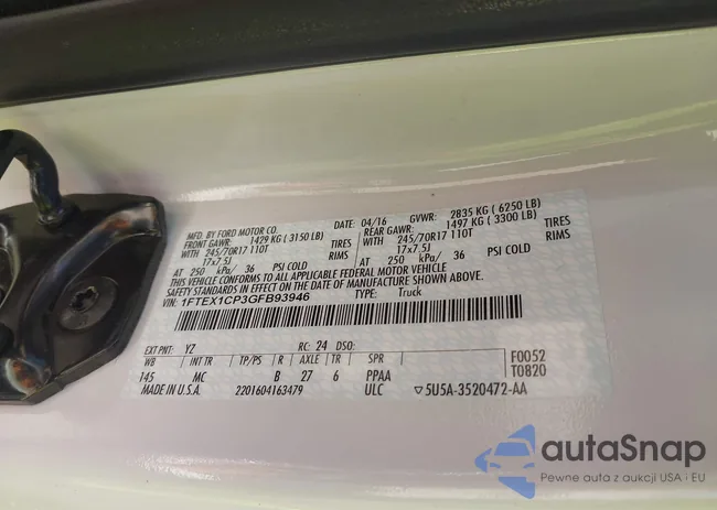 1FTEX1CP3GFB93946: 44086528