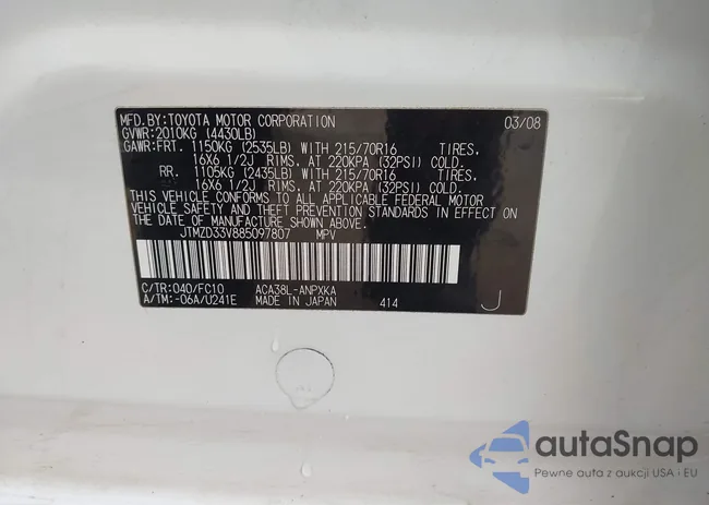 JTMZD33V885097807: 44087553