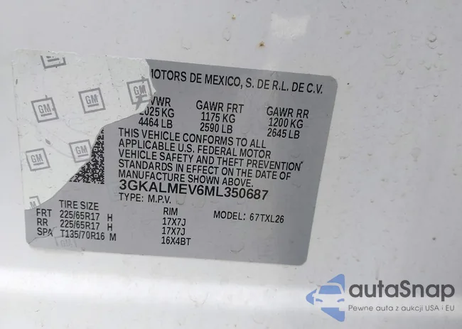 3GKALMEV6ML350687: 44087628