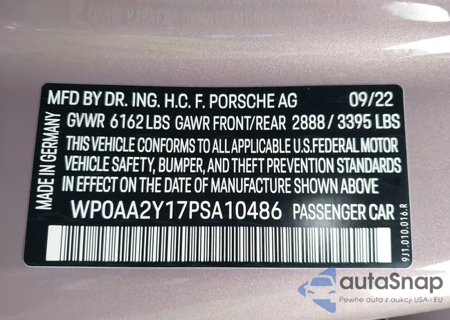 WP0AA2Y17PSA10486: 44087664