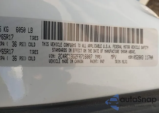 2C4RC1BG2FR716007: 44087721