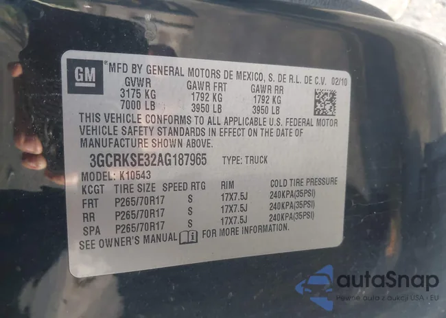 3GCRKSE32AG187965: 44087751