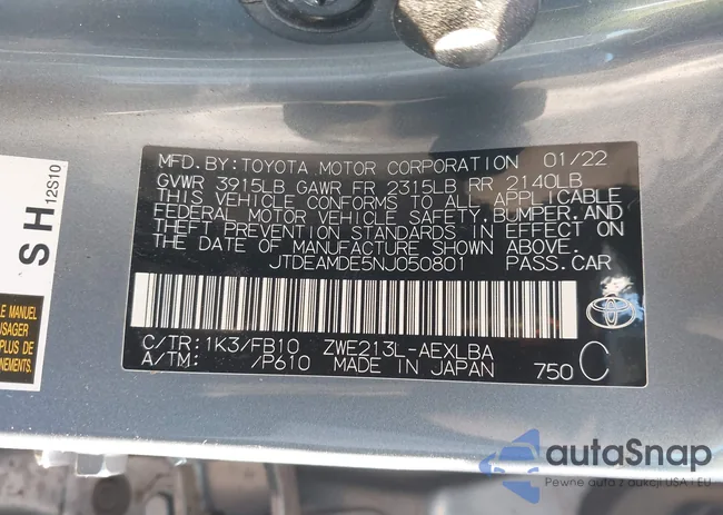 JTDEAMDE5NJ050801: 44087754