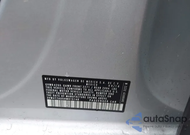 3VW4T7AU5HM015148: 44087841