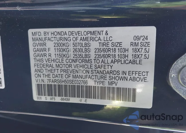 7FARS6H50SE032766: 44087883