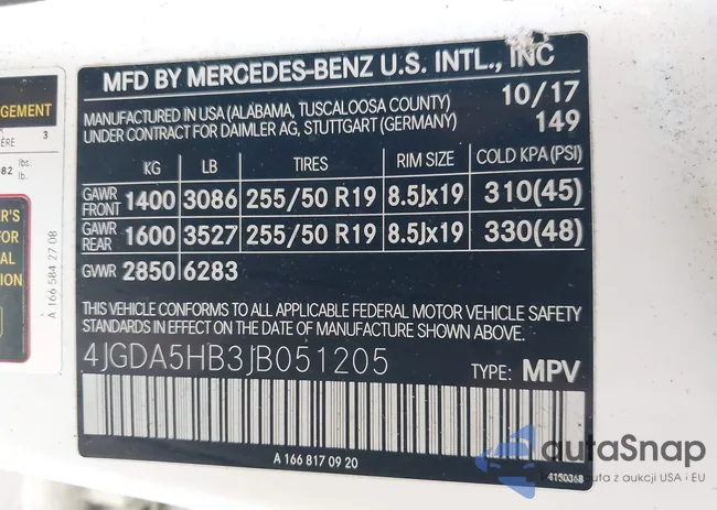 4JGDA5HB3JB051205: 44087896