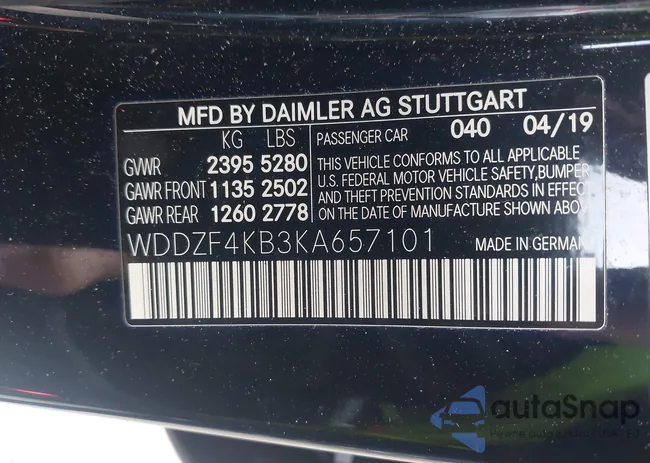 WDDZF4KB3KA657101: 44087933