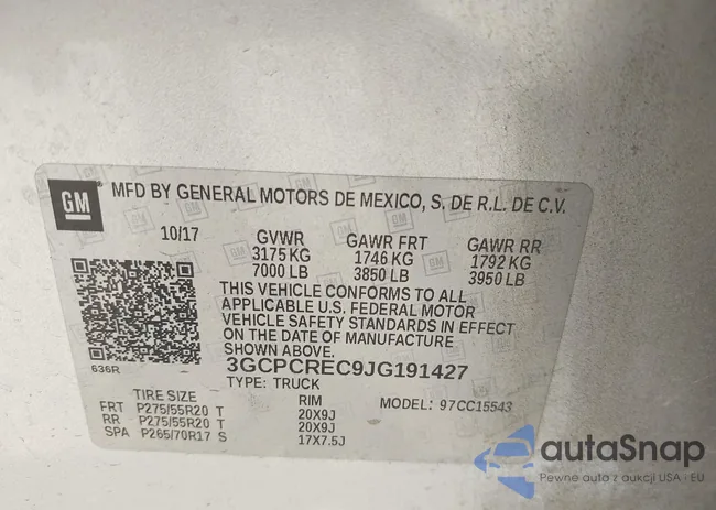 3GCPCREC9JG191427: 44087951