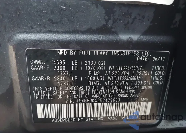 4S4BRDKC8B2429693: 44087977