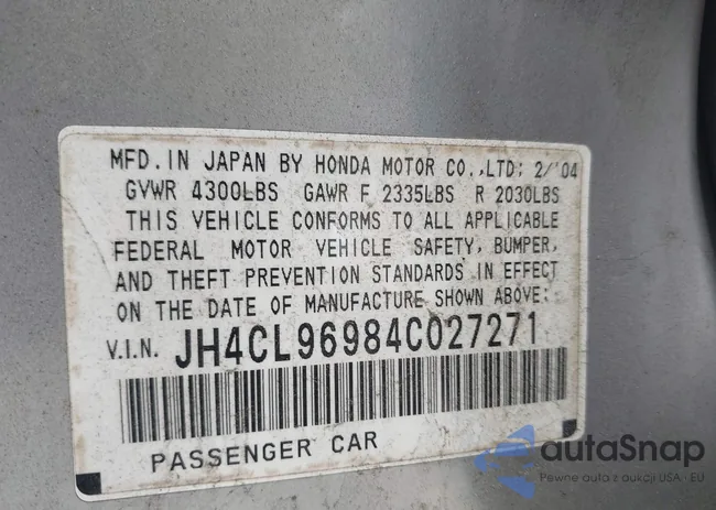 JH4CL96984C027271: 44087983